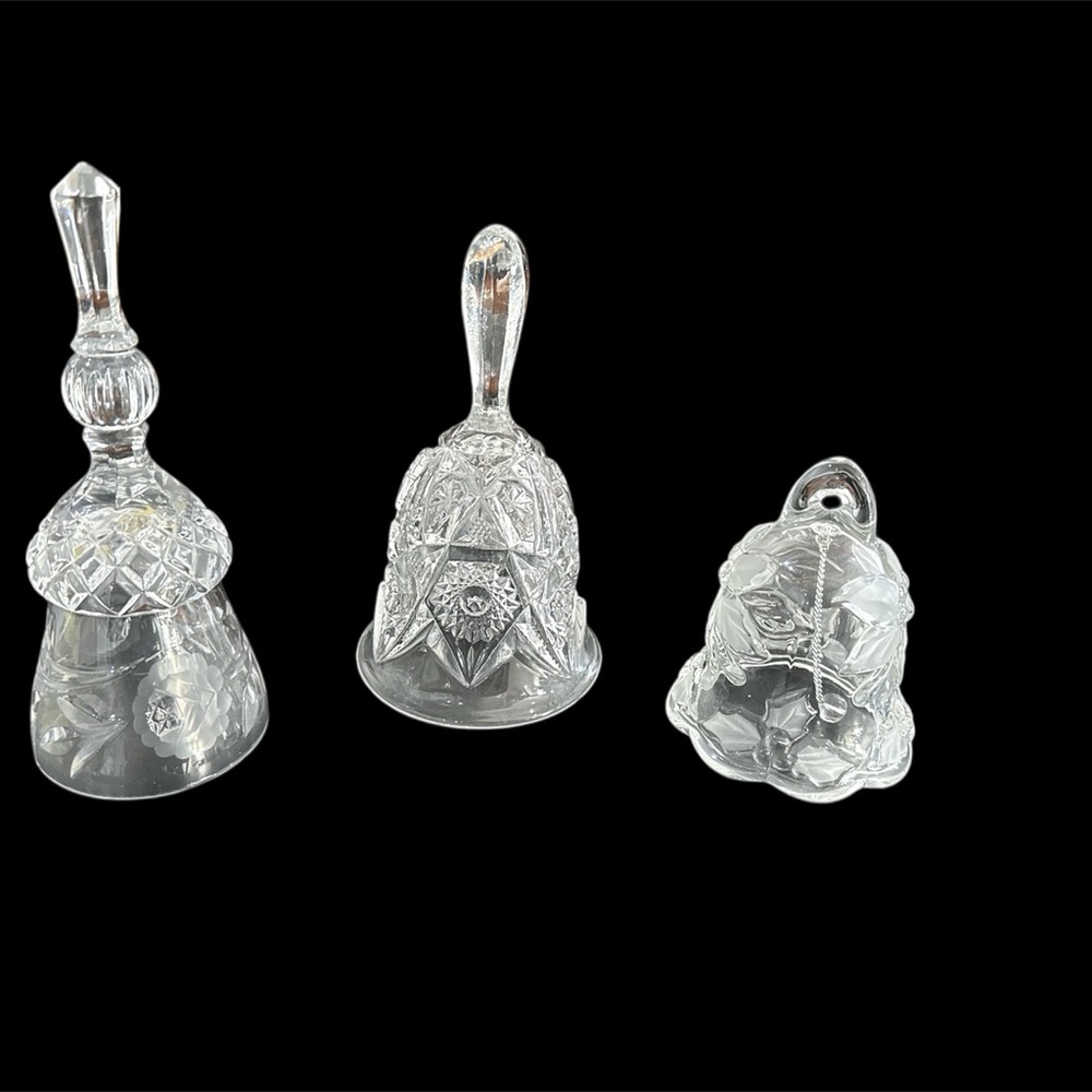 Vintage Glass Bells Set of Three